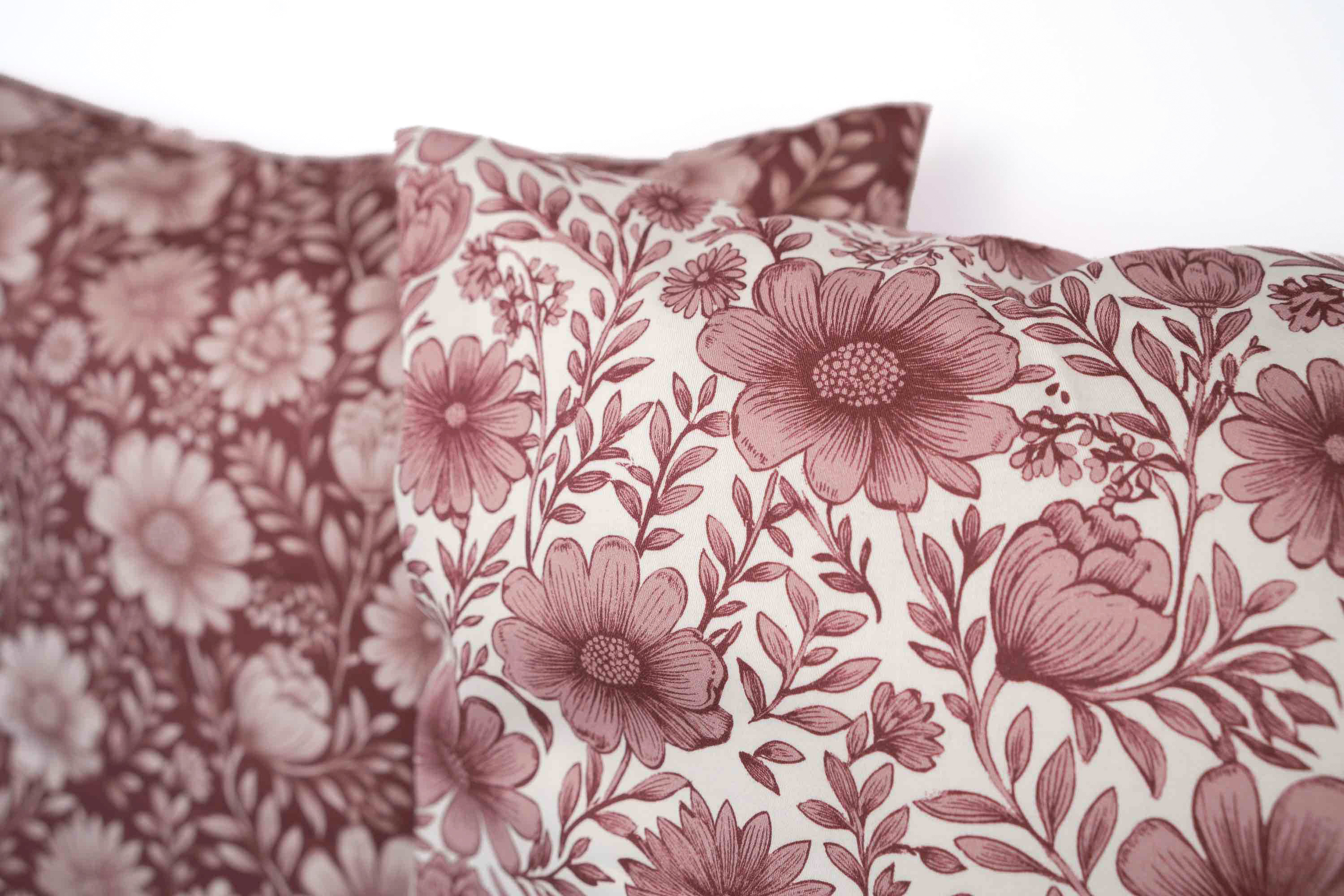 cotton satin with flowers