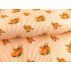 Kwiaty  - Płótno bawełniane  - Pomarańczowy  - 100% bawełna  