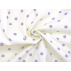 Blumen  - Baumwoll-Kretonne - Beige , Violett  - 100% Baumwolle  
