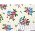 Kwiaty  - Płótno bawełniane - Powłoka AKRYLOWA - Różowy , Niebieski  - 100% bawełna/100% AKRYL 