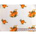 Flowers - Orange - 100% cotton/100% PVC 