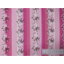 Flowers, Stripes - Pink - 100% cotton 