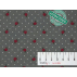 Flowers, Dots - Grey, Red - 100% cotton 