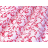 Kostky, Květiny - Elastický popelín - Růžová - 97% bavlna/3% elastan 