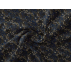 Ornamenty - Elastický popelín - Modrá, Hnědá - 97% bavlna/3% elastan 