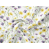 Flowers - Violet, Yellow - 100% cotton 
