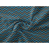 Abstrakt , Streifen  - Baumwoll-Kretonne - Blau , Gelb  - 100% Baumwolle  