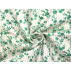 Flowers, Stripes - Cotton plain - Beige, Green - 100% cotton 