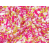 Kwiaty  - Wiskoza - Różowy , Zielony  - 100% wiskoza 