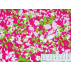 Kwiaty  - Wiskoza - Różowy , Zielony  - 100% wiskoza 