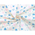 Srdíčka - Bavlněné plátno - Růžová, Modrá - 100% bavlna 