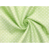 Puntíky - Bavlněný satén - Zelená - 100% bavlna 