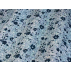 Fiori  - Rasatello in cotone - Blu  - 100% cotone  