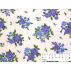 Květiny - Bavlněné plátno - Povrstvený AKRYL - Fialová, Modrá - 100% bavlna/100% AKRYL 