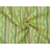 Streifen , Blumen  - Baumwollsatin  - Gelb  - 100% Baumwolle  