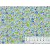 Kwiaty  - Wiskoza - Zielony , Niebieski  - 100% wiskoza 