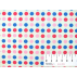 Kropki - Płótno bawełniane - Powłoka AKRYLOWA - Niebieski , Różowy  - 100% bawełna/100% AKRYL 