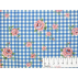 Flowers, Checks - Plain - ACRYLAT coated, matt - Pink, Blue - 100% cotton/100% ACRYL 