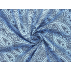 Ornamenty - Bavlněný satén - Modrá - 100% bavlna 