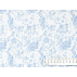Flowers - Linen plain - Blue - 100% linen 