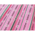 Flowers, Stripes - Jacquard - Pink - 100% cotton 