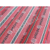 Flowers, Stripes - Jacquard - Pink, Red - 100% cotton 