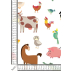 Tiere, Kinder  - Baumwoll-Kretonne - Braun , Beige  - 100% Baumwolle  