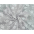 Kwiaty  - Satyna bawełniana - Szary  - 100% bawełna  