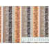 Stripes, Flowers - Cotton Sateen - Brown, Orange - 100% cotton 