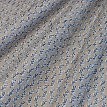 Gloria Blumen Baumwolle Leinwand Grau 100 Baumwolle Textil Eu