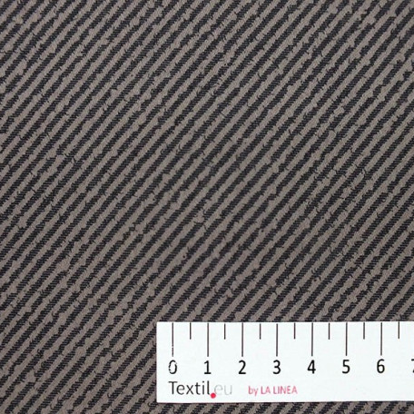 Streifen , Abstrakt  - Baumwollsatin  - Braun  - 100% Baumwolle  