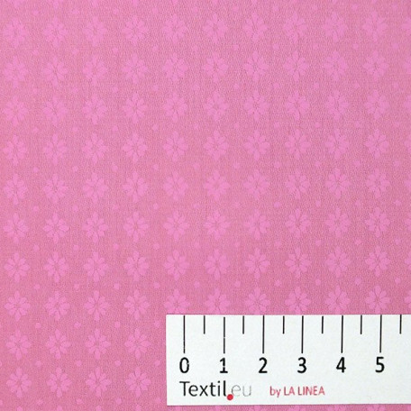 Fiori  - Rasatello in cotone - Rosa  - 100% cotone  