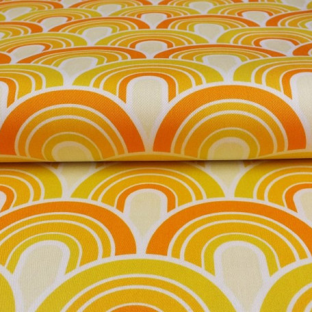 Abstraktní - Oranžová - 100% bavlna 