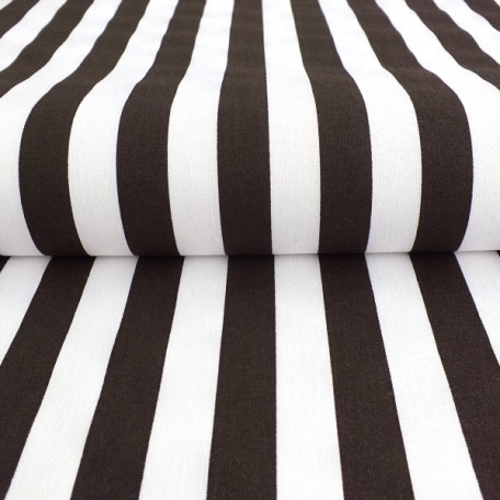 Stripes - Brown - 100% cotton 