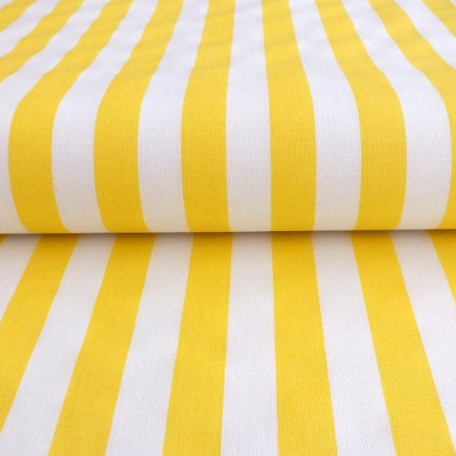 Stripes - Yellow - 100% cotton 