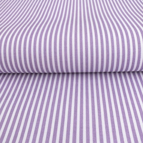 Stripes - Violet - 100% cotton 