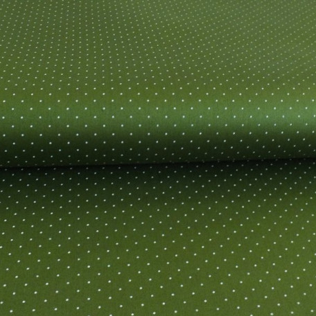 Kropki - Zielony  - 100% bawełna  