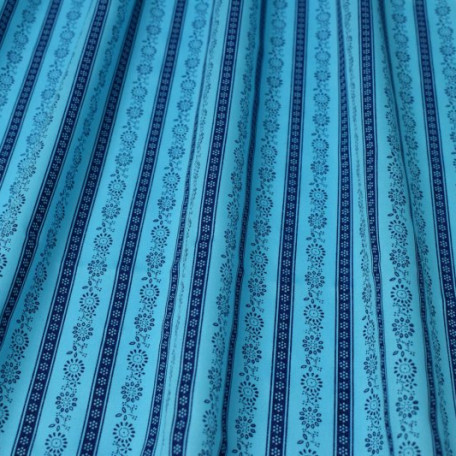 Ozdoby - Niebieski  - 100% bawełna  