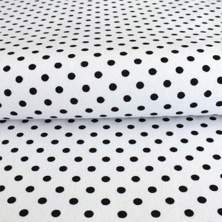 Dots - Black - 100% cotton 