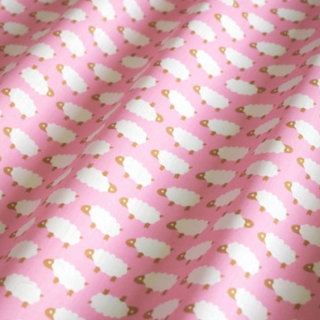 Children's, Animals - Pink - 100% cotton 