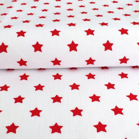 Stars - Red - 100% cotton 