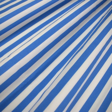 Stripes - Blue, White - 100% cotton 