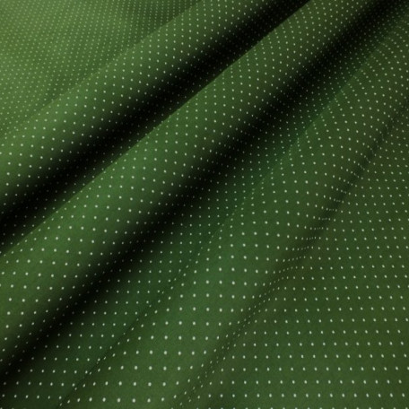 Puntíky - Zelená - 100% bavlna 