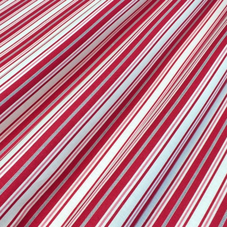 Stripes - Red - 100% cotton 