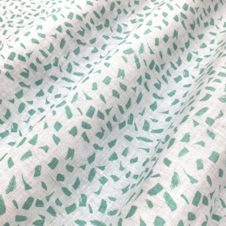 Abstract - Green - 100% linen 