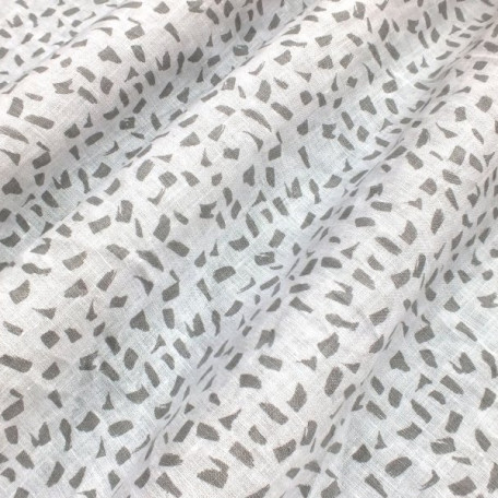 Abstract - Grey - 100% linen 