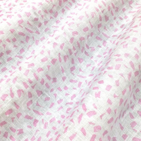 Abstract - Pink - 100% linen 