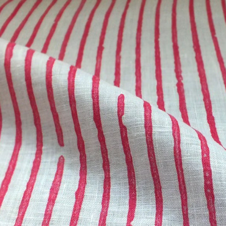 Stripes - Red - 100% cotton 