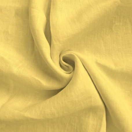 Solid colour - Yellow - 100% linen 