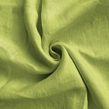 Solid colour - Green - 100% linen 